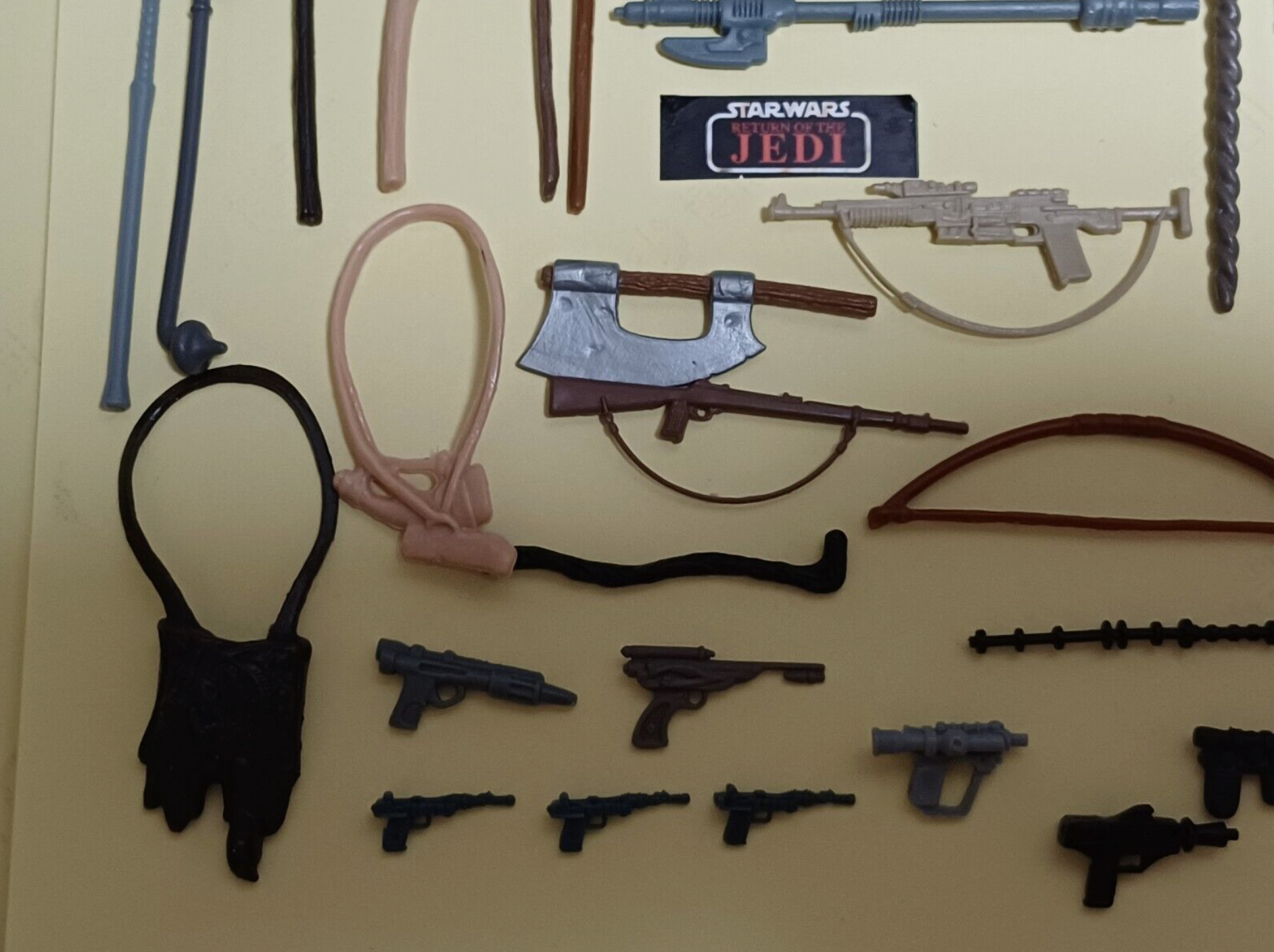 Large Lot of 80 Original Action Figure Accessories & Weapons – Mixed Styles