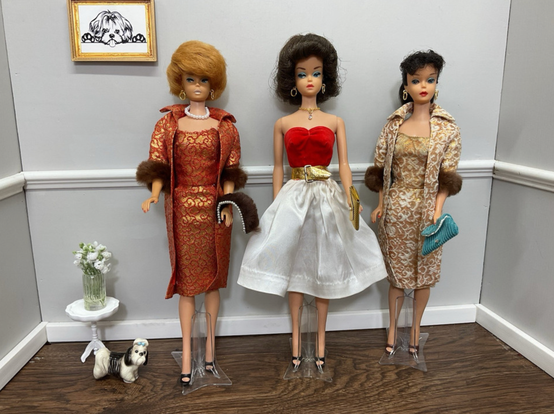 Fashion Doll Lot – Ponytail, Bubblecut & Fashion Queen Style Dolls with Outfits, Accessories & Case